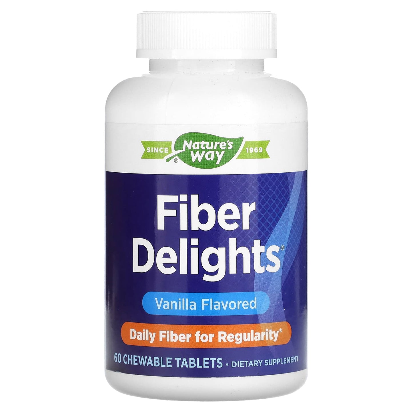 Nature's Way, Fiber Delights, Vanilla, 60 Chewable Tablets (2.2 g per Tablet) - Image 1