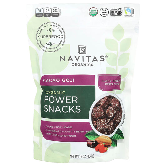 Navitas Organics, Organic Power Snacks, Cacao Goji, 16 oz (454 g) - Image 1