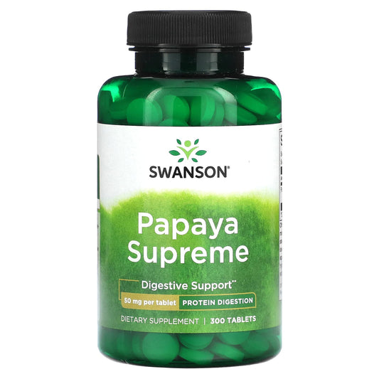 Swanson, Papaya Supreme , 50 mg , 300 Tablets - Image 1