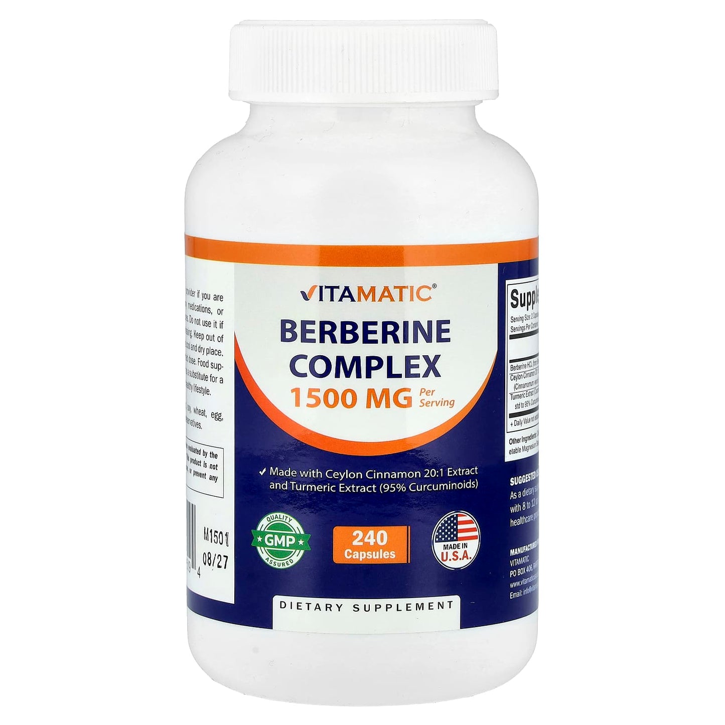Vitamatic, Berberine Complex, 240 Capsules - Image 1