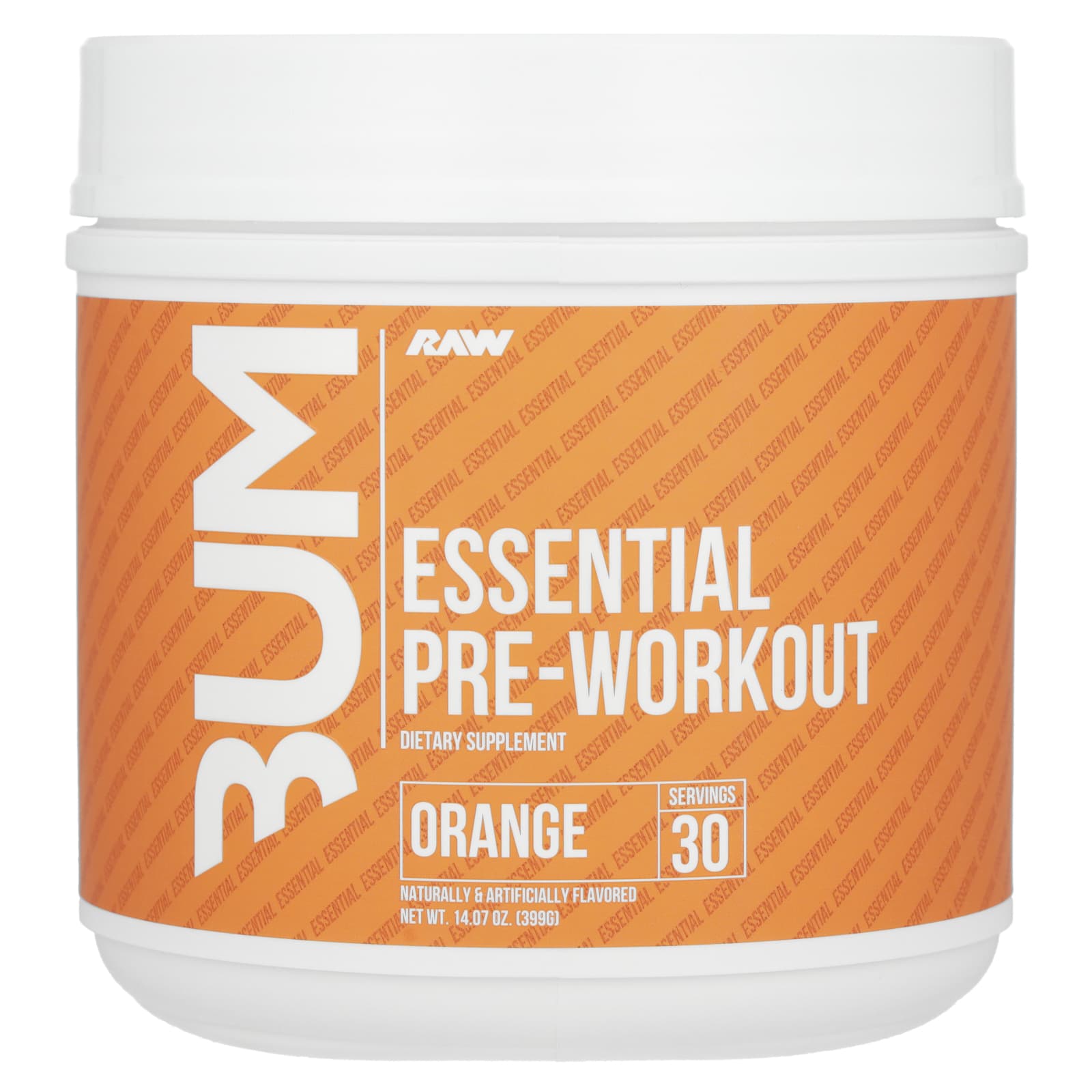 Raw Nutrition, Bum, Essential Pre-Workout, Orange, 14.07 oz (399 g) - Image 1