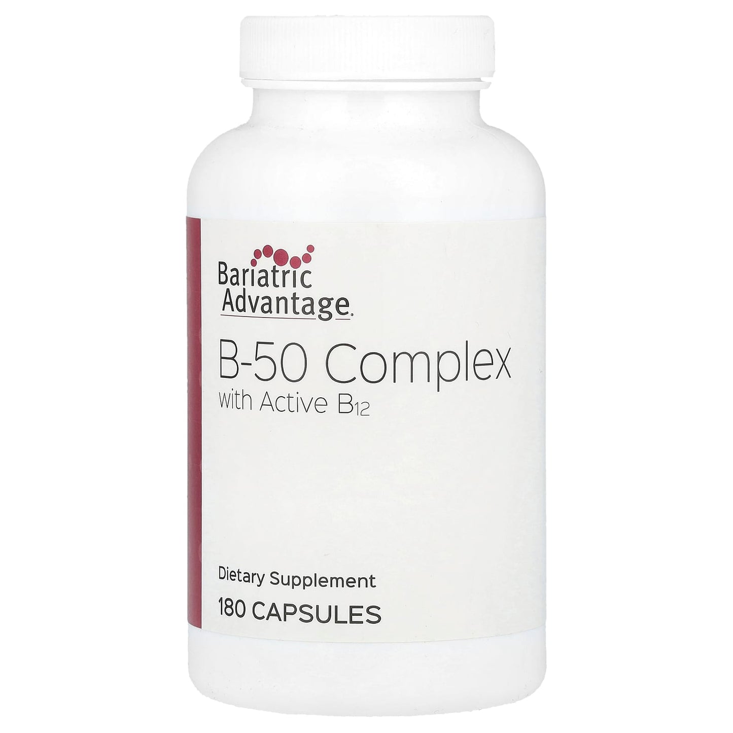 Bariatric Advantage B-50 Complex with Active B12 - 180 Capsules - Image 1