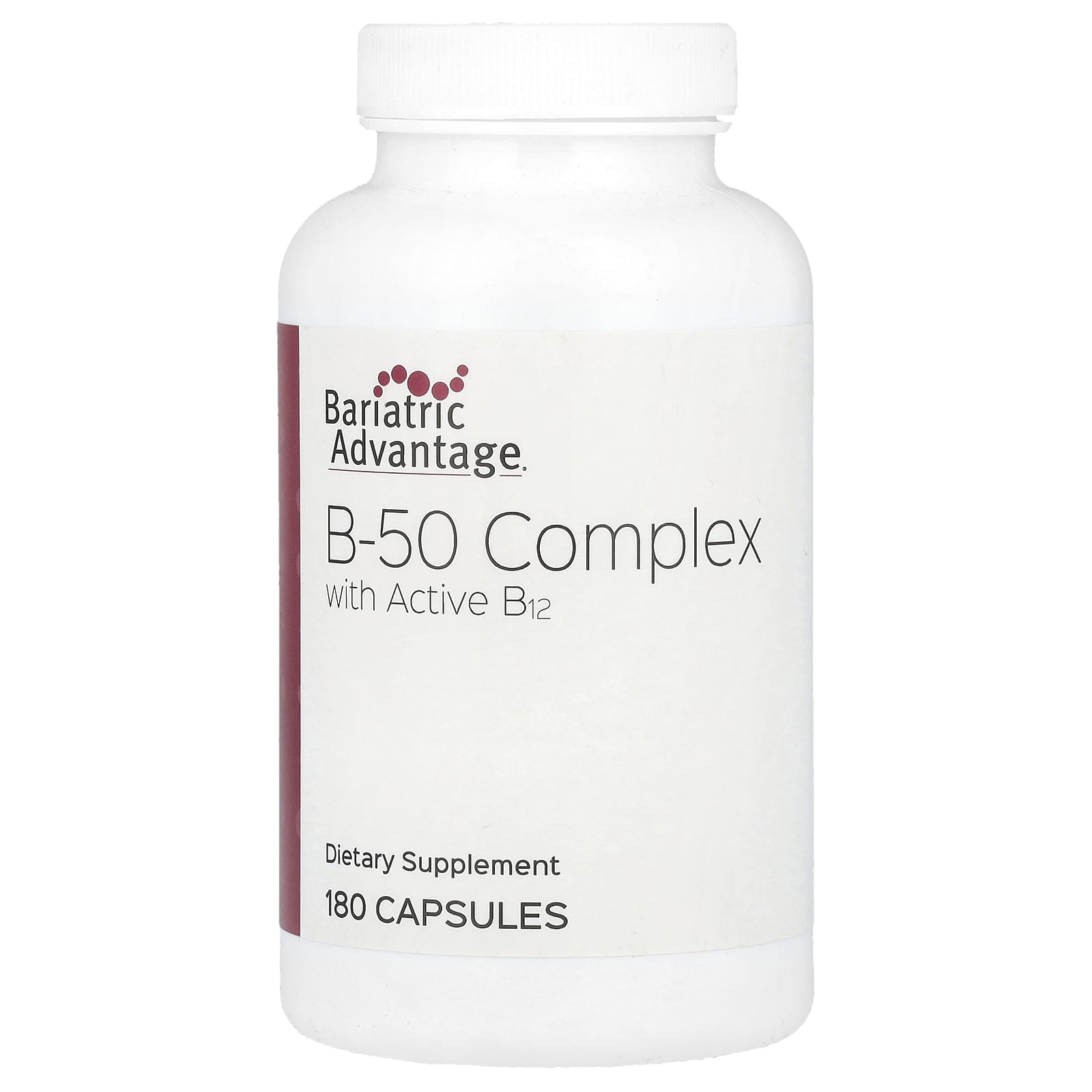 Bariatric Advantage B-50 Complex with Active B12 - 180 Capsules - Image 1