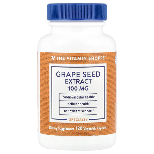 The Vitamin Shoppe, Grape Seed Extract, 100 mg, 120 Vegetable Capsules - Image 1