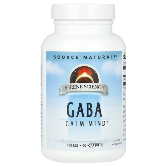 Source Naturals, Serene Science®, GABA, 750 mg, 90 Capsules - Image 1