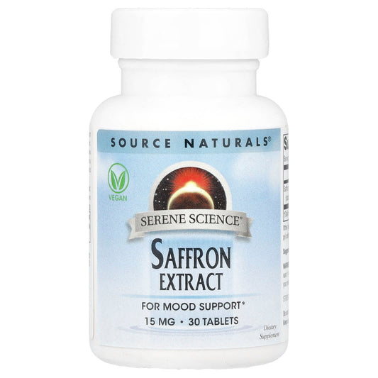Source Naturals, Saffron Extract , 15 mg, 30 Tablets - Image 1