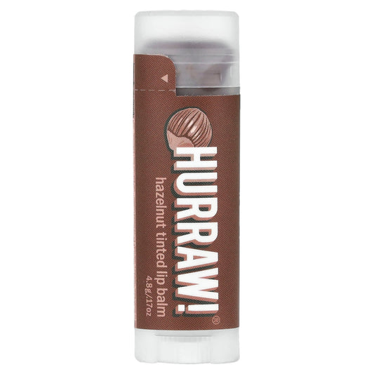 Hazelnut Tinted Lip Balm by Hurraw!, Cruelty-Free & Organic - Image 1