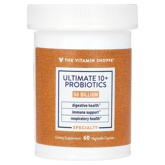 The Vitamin Shoppe, Ultimate 10+ Probiotics, 50 Billion CFU, 60 Vegetable Capsules - Image 1