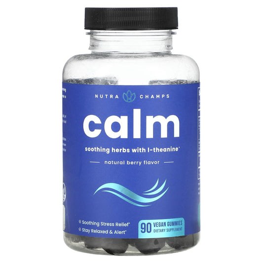 NutraChamps, Calm, Natural Berry, 90 Vegan Gummies - Image 1