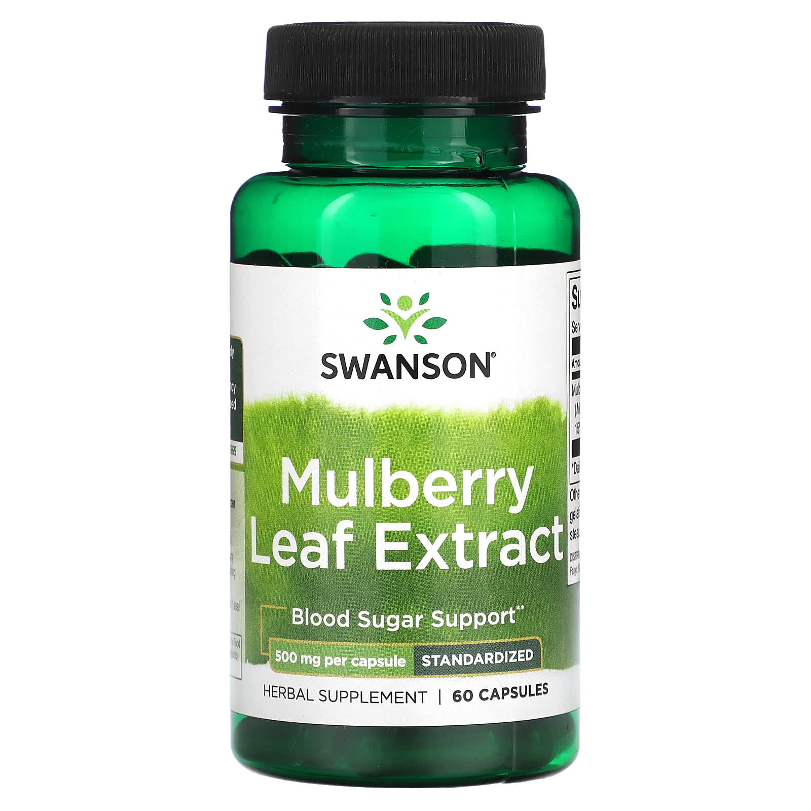 Swanson, Mulberry Leaf Extract, 500 mg, 60 Capsules - Image 1