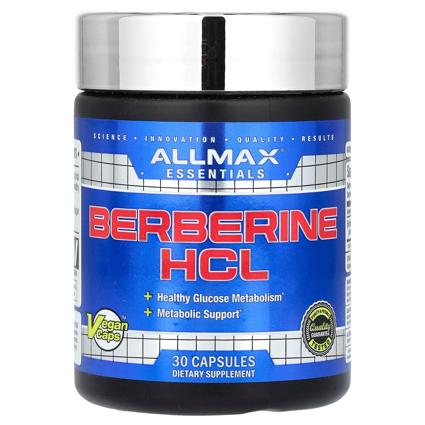 ALLMAX Berberine HCL 500mg - Vegan Caps, Metabolic Support - Image 1