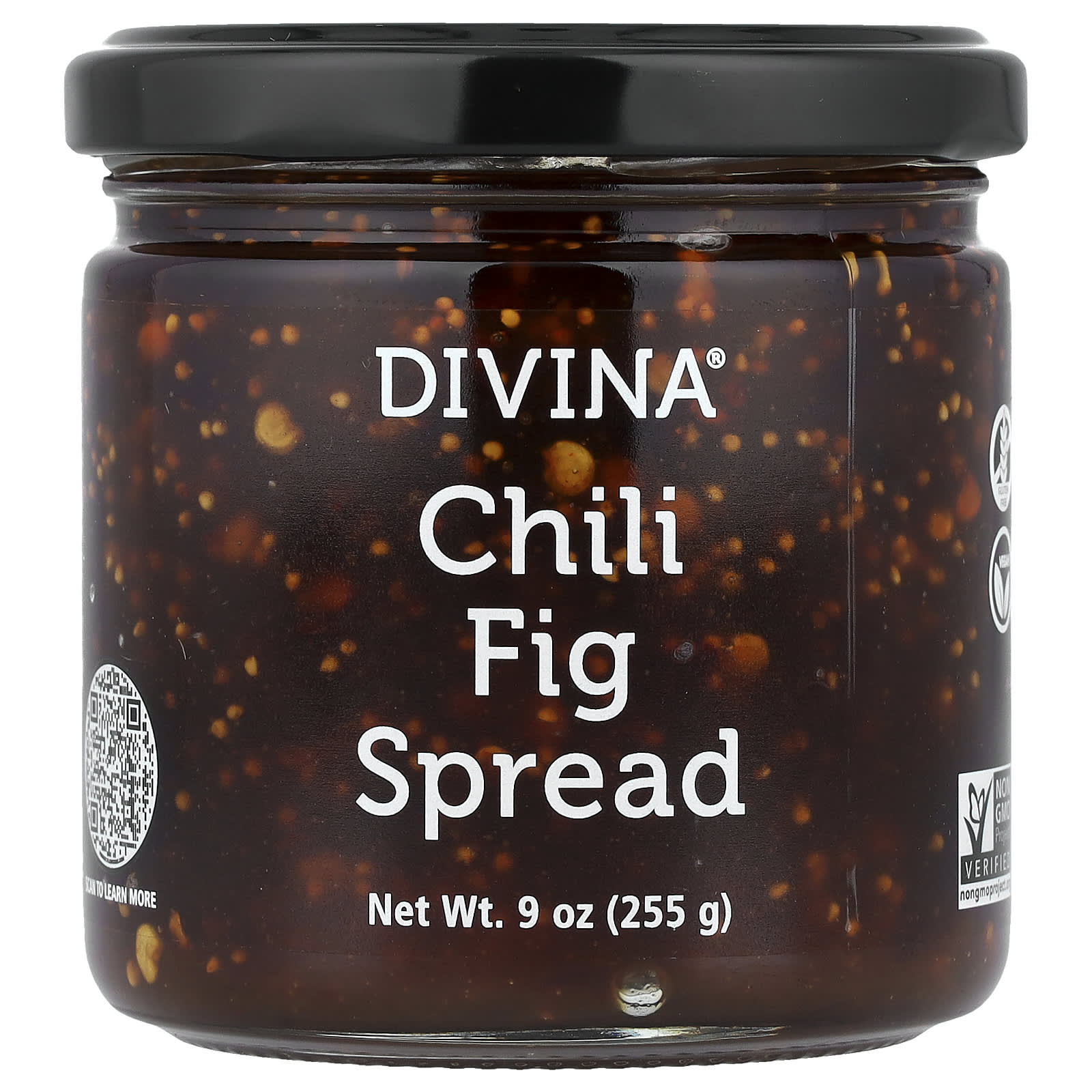 Divina Chili Fig Spread, 9 oz | Vegan, Gluten-Free, Non-GMO - Image 1