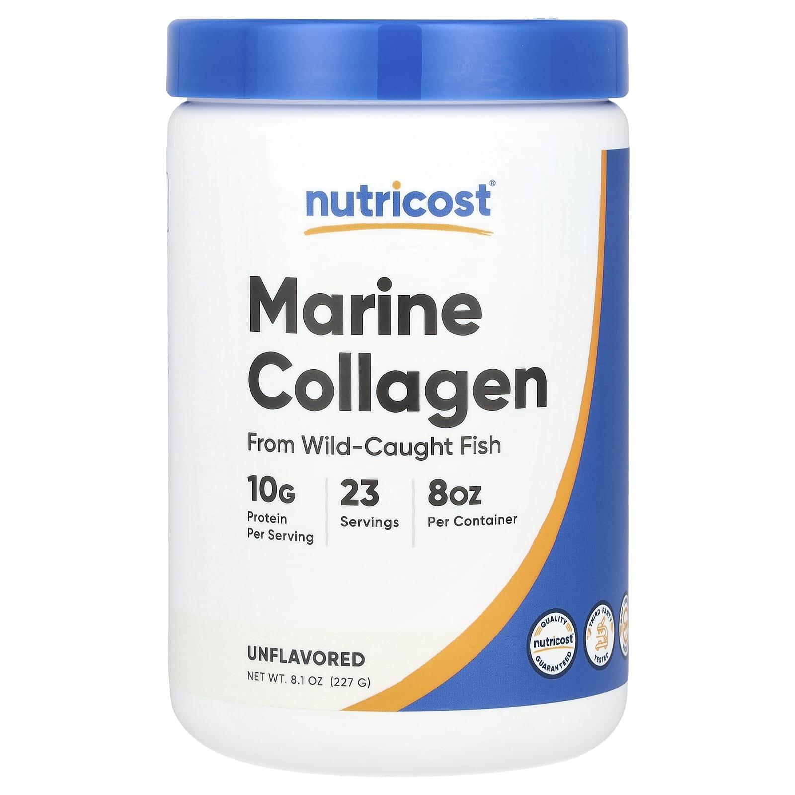 Nutricost, Marine Collagen From Wild-Caught Fish, Unflavored, 8.1 oz (227 g) - Image 1