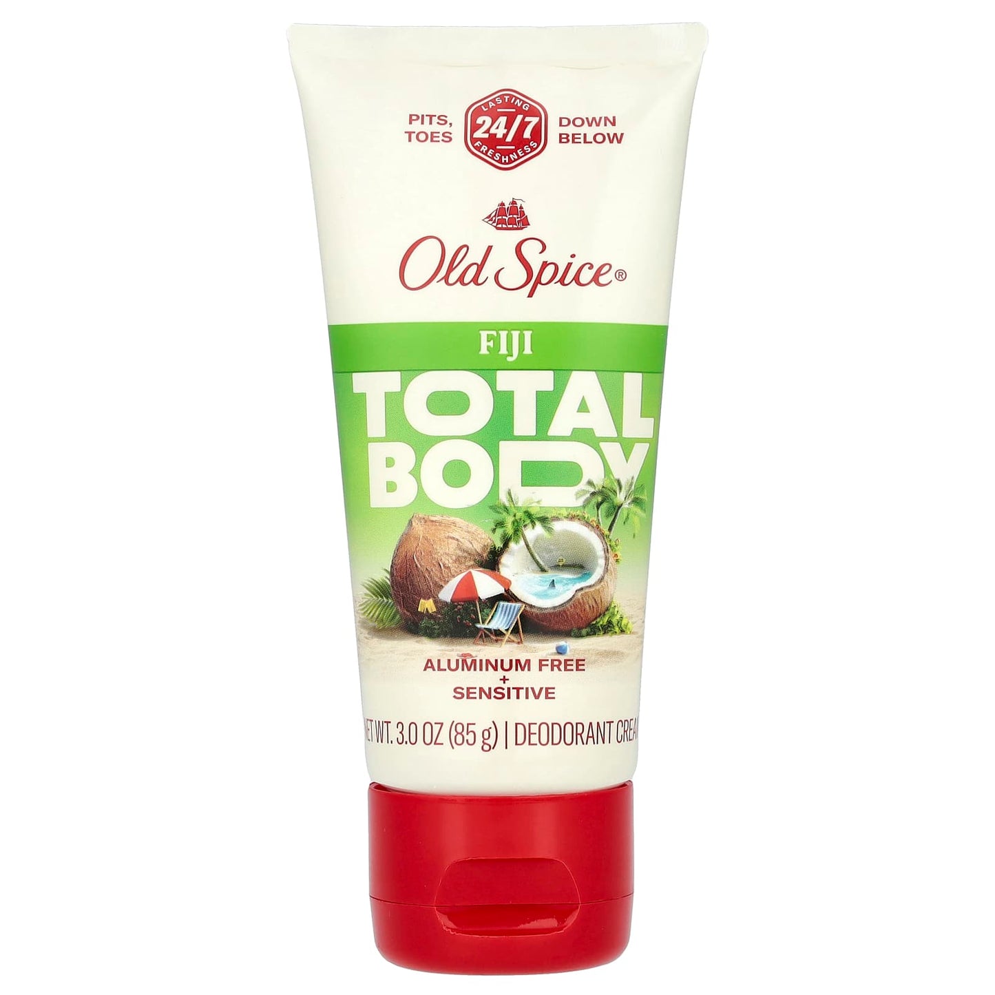 Old Spice, Total Body, Deodorant Cream, Aluminum Free, Fiji , 3 oz (85 g) - Image 1