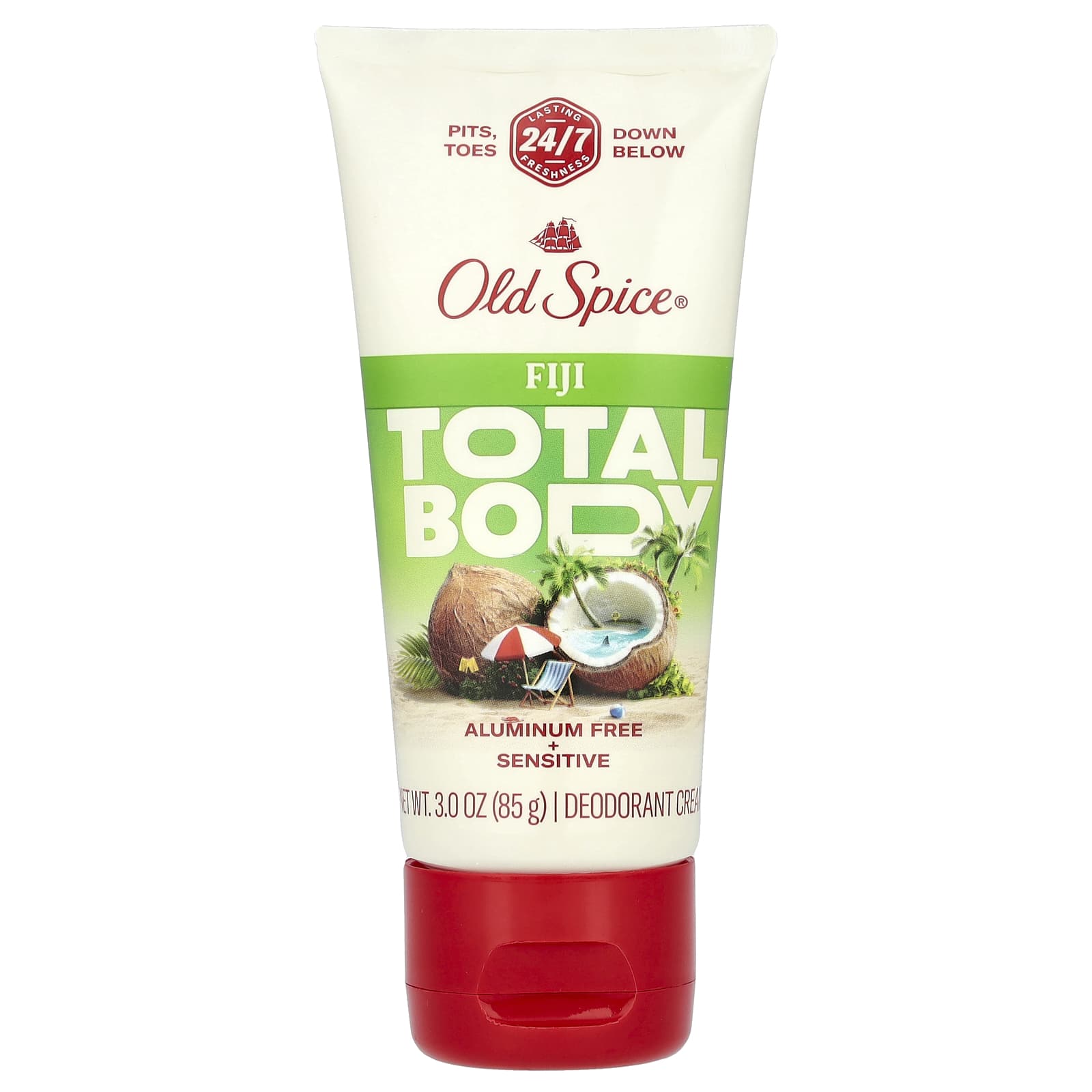 Old Spice, Total Body, Deodorant Cream, Aluminum Free, Fiji , 3 oz (85 g) - Image 1
