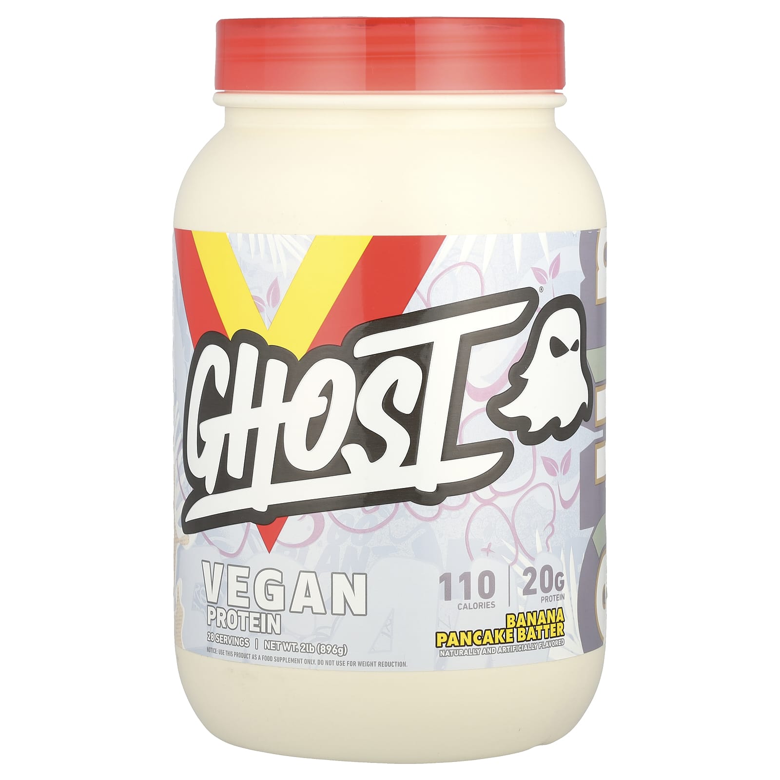 Ghost Vegan Protein Powder - Banana Pancake Batter, 2 lb (896g) - Image 1