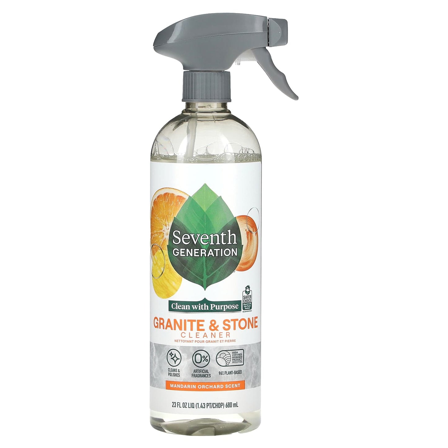 Seventh Generation, Granite & Stone Cleaner, Mandarin Orchard, 23 fl oz (680 ml) - Image 1