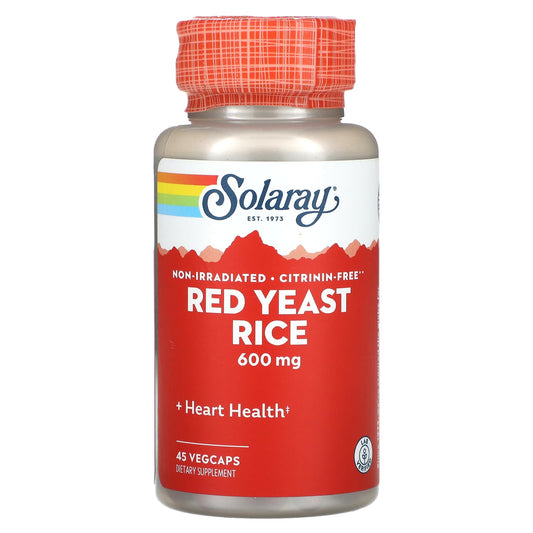Solaray, Red Yeast Rice, 600 mg, 45 VegCaps - Image 1
