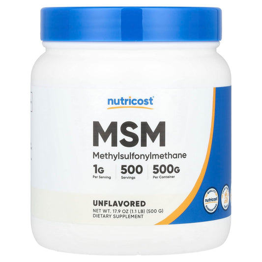 Nutricost, MSM, Unflavored, 17.9 oz (500 g) - Image 1