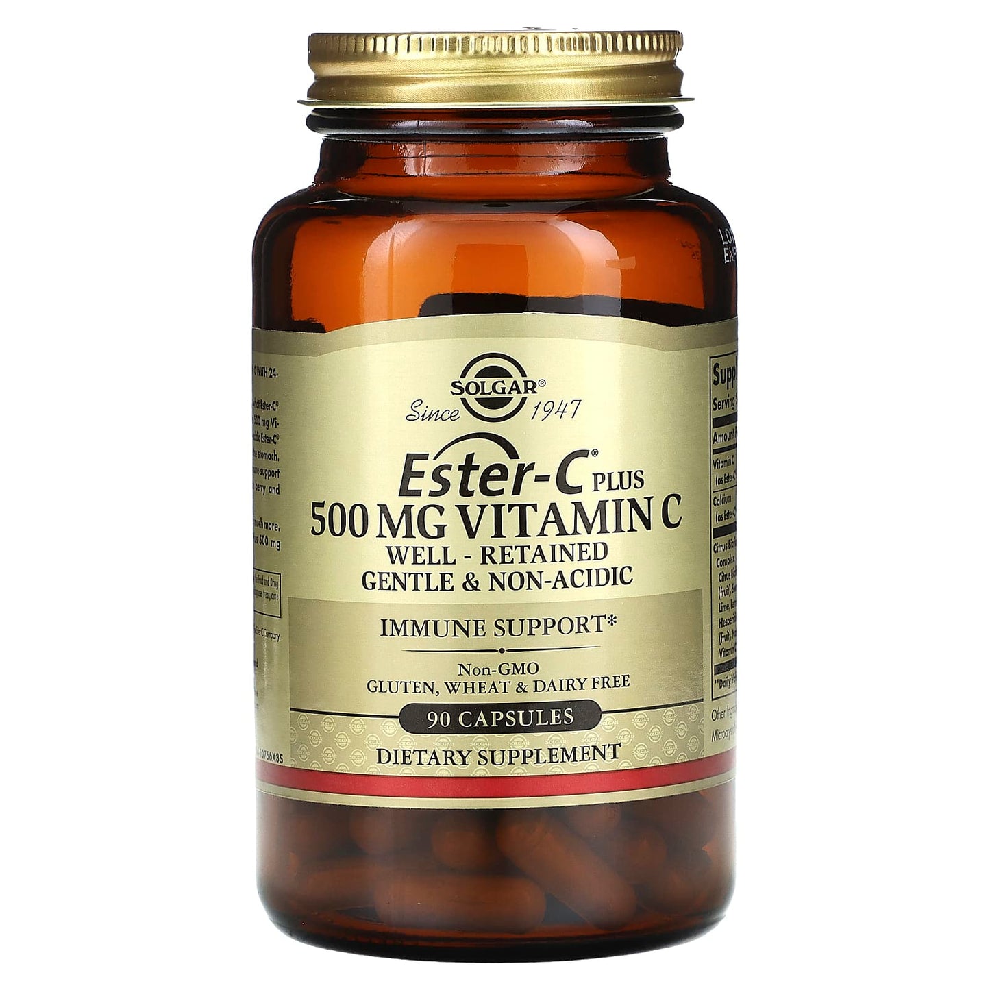 Solgar, Ester-C Plus, Vitamin C, 500 mg, 90 Capsules - Image 1