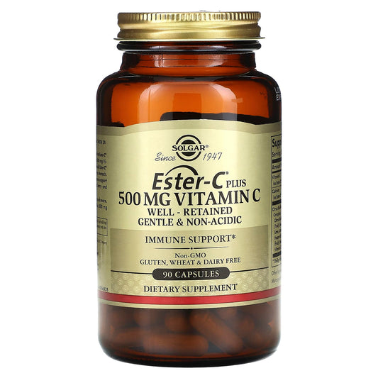 Solgar, Ester-C Plus, Vitamin C, 500 mg, 90 Capsules - Image 1