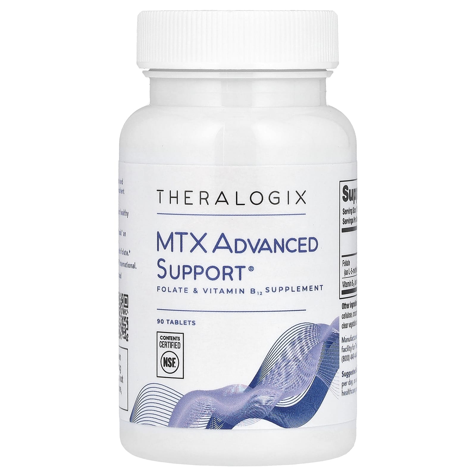 Theralogix, MTX Advanced Support®, Folate & Vitamin B12 Supplement, 90 Tablets - Image 1
