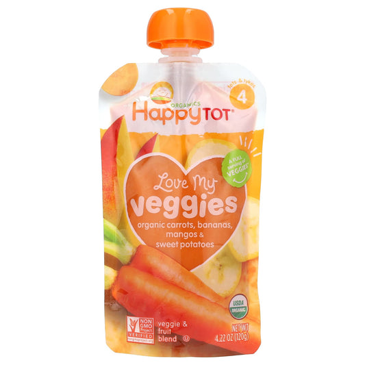 Happy Tot Organic Veggie & Fruit Puree for Toddlers - 4.22 oz - Image 1