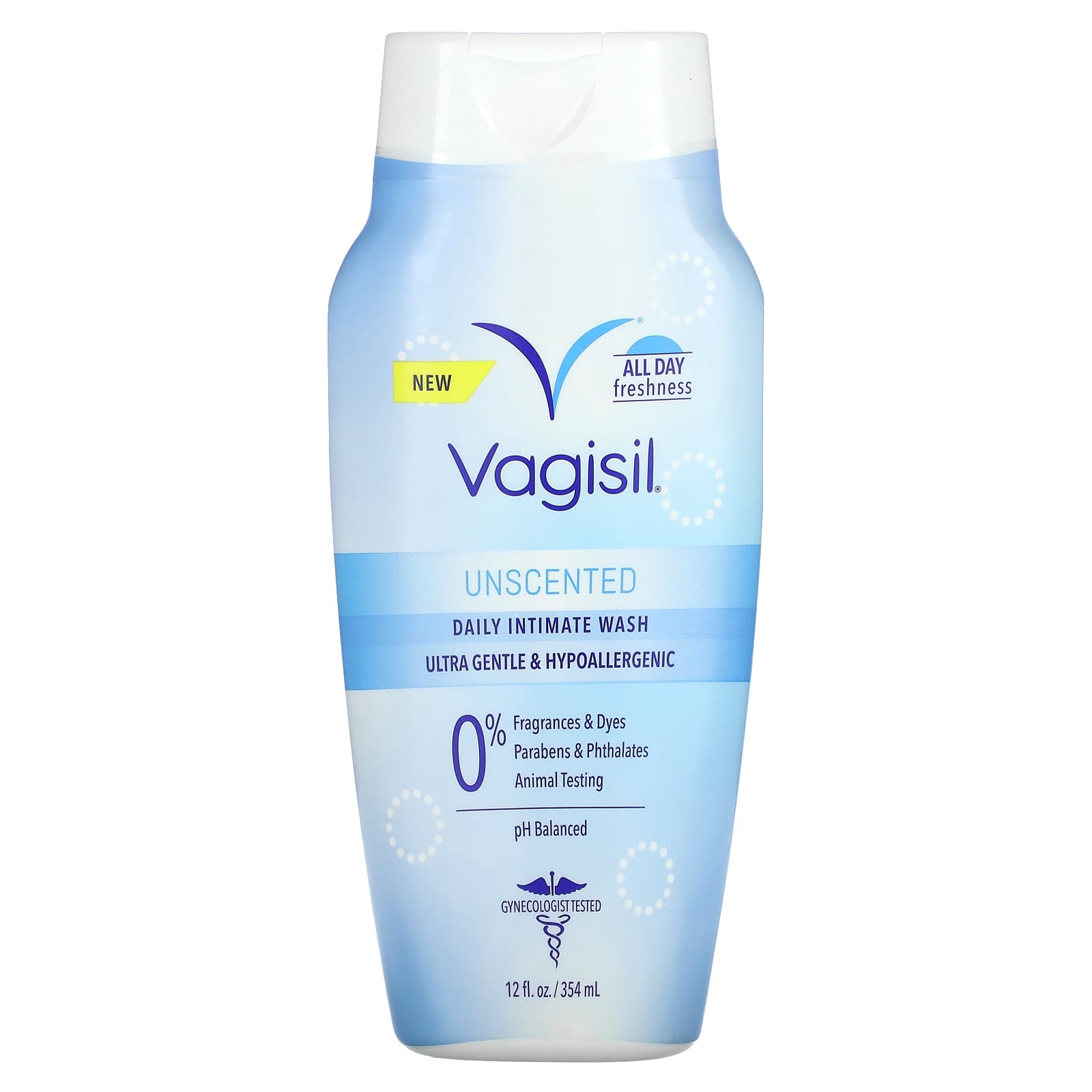 Vagisil, Daily Intimate Wash, Unscented, 12 fl oz (354 ml) - Image 1