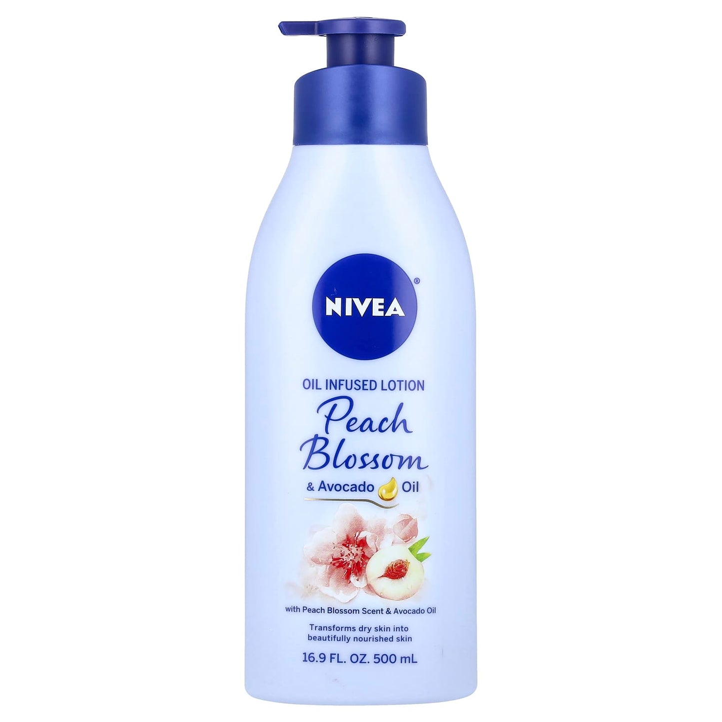 Nivea, Oil Infused Lotion, Peach Blossom & Avocado Oil , 16.9 fl oz (500 ml) - Image 1