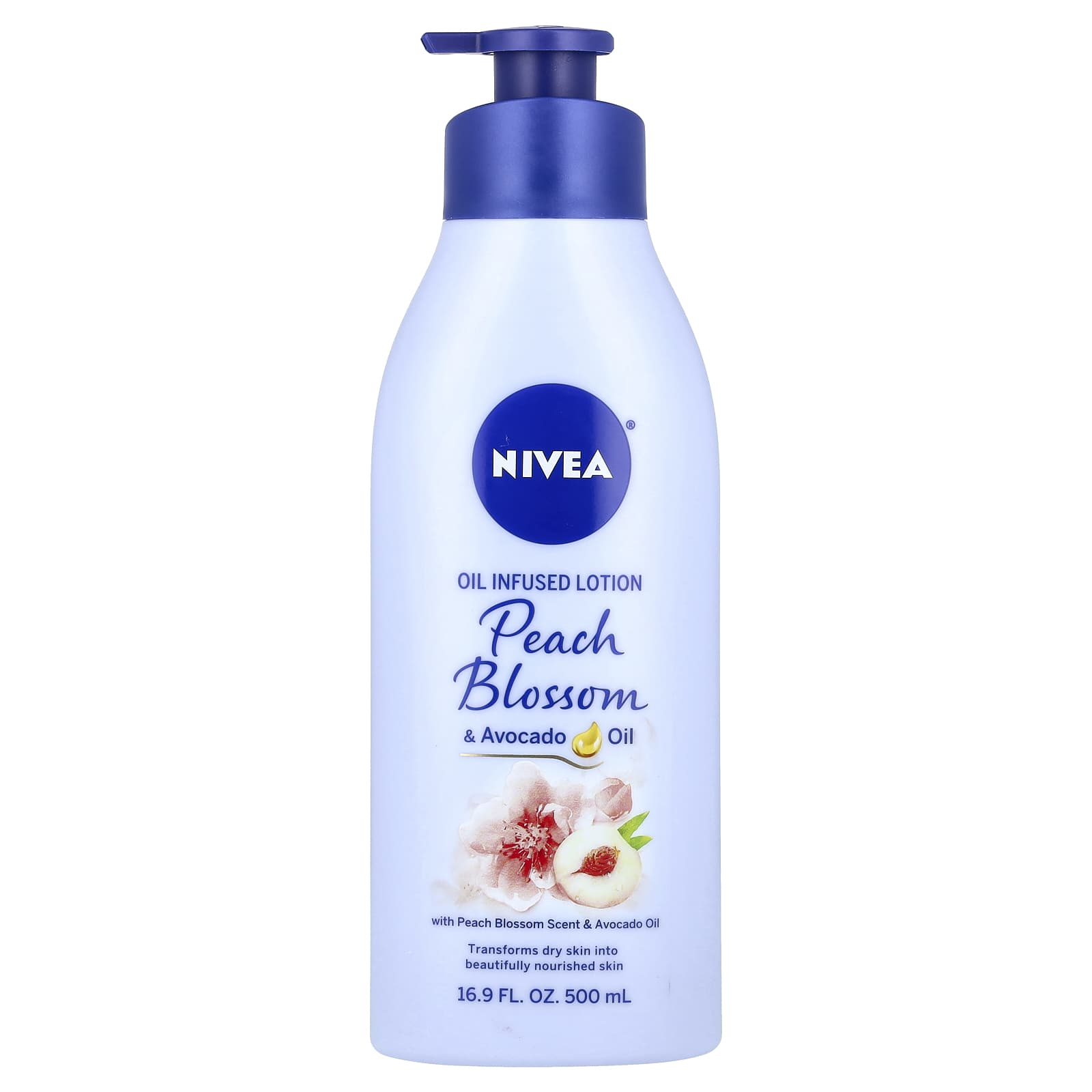Nivea, Oil Infused Lotion, Peach Blossom & Avocado Oil , 16.9 fl oz (500 ml) - Image 1
