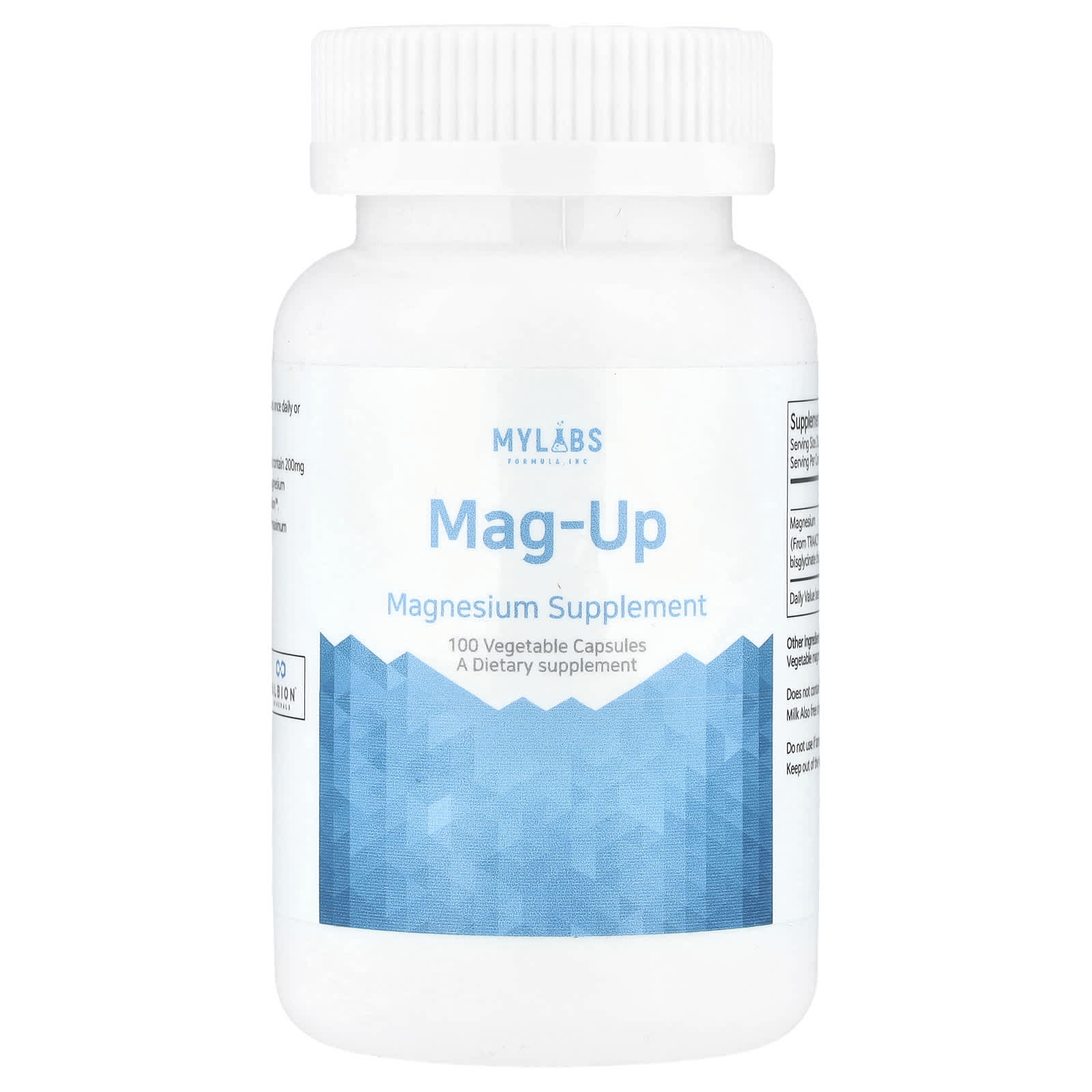 Mylabs, Mag-Up, 100 Vegetable Capsules (100 mg per Capsule) - Image 1