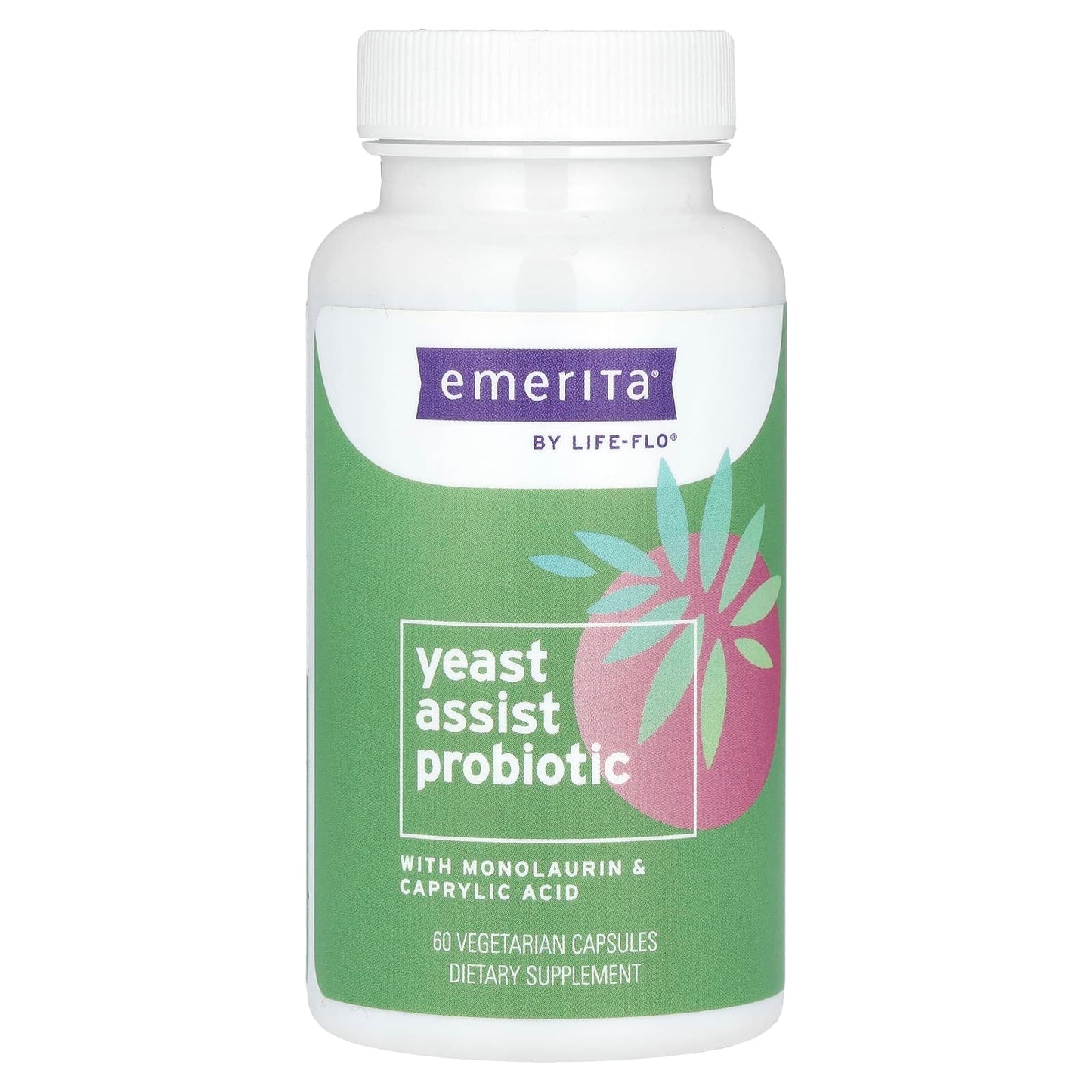 Emerita Yeast Assist Probiotic - 60 Veg Capsules for Gut Health - Image 1