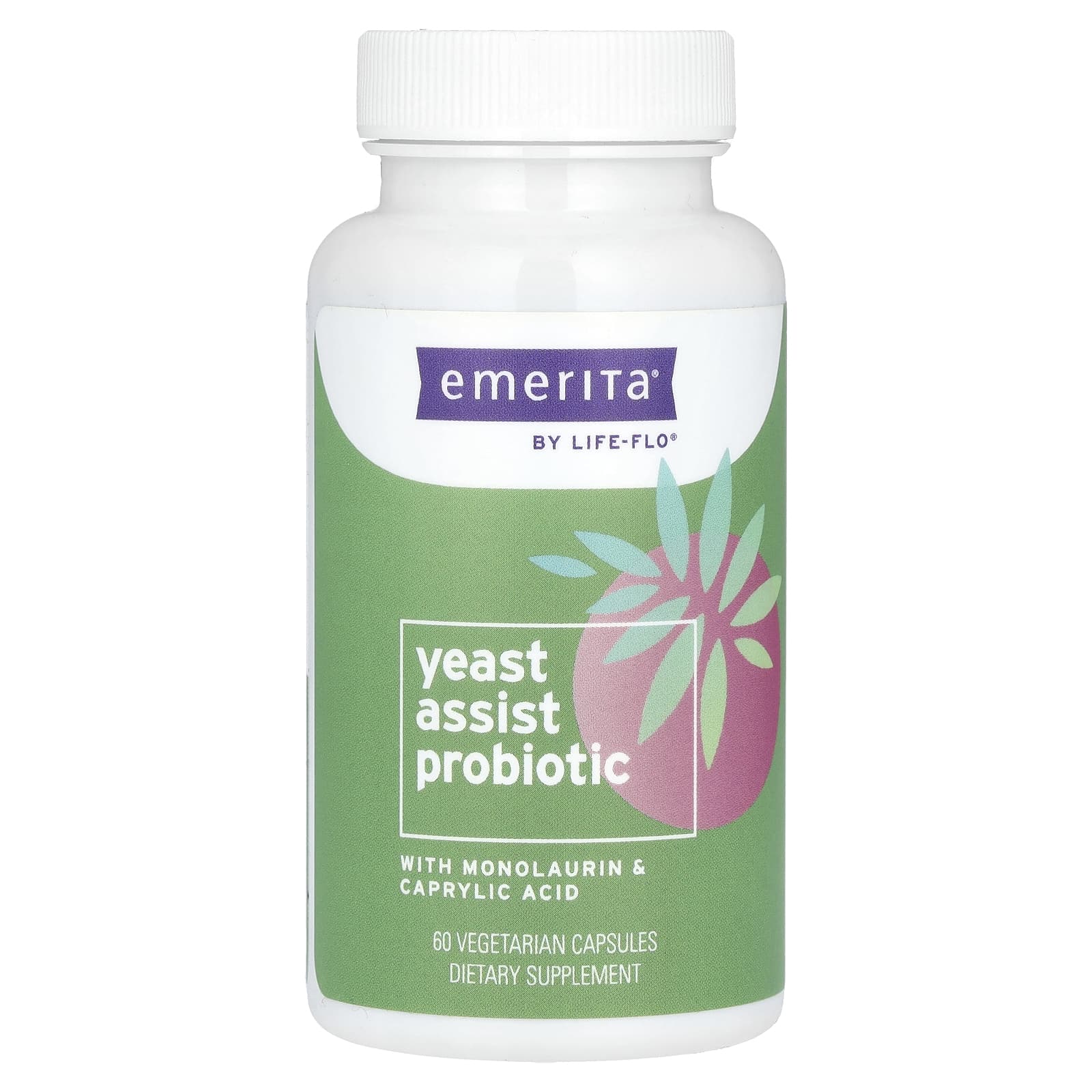 Emerita Yeast Assist Probiotic - 60 Veg Capsules for Gut Health - Image 1