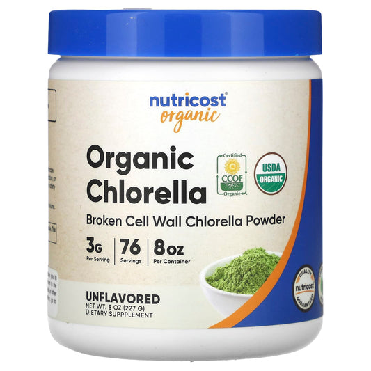 Nutricost, Organic Chlorella, Unflavored, 8 oz (227 g) - Image 1