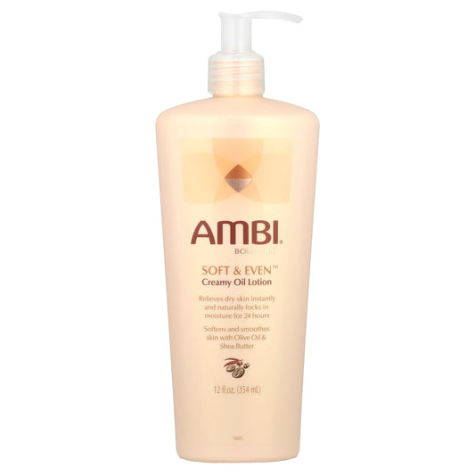 AMBI Soft & Even Creamy Oil Lotion - Soothes Dry Skin Instantly - Image 1