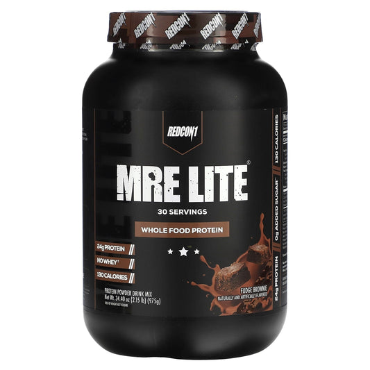 Redcon1, MRE Lite, Whole Food Protein, Fudge Brownie, 2.15 lbs (975 g) - Image 1