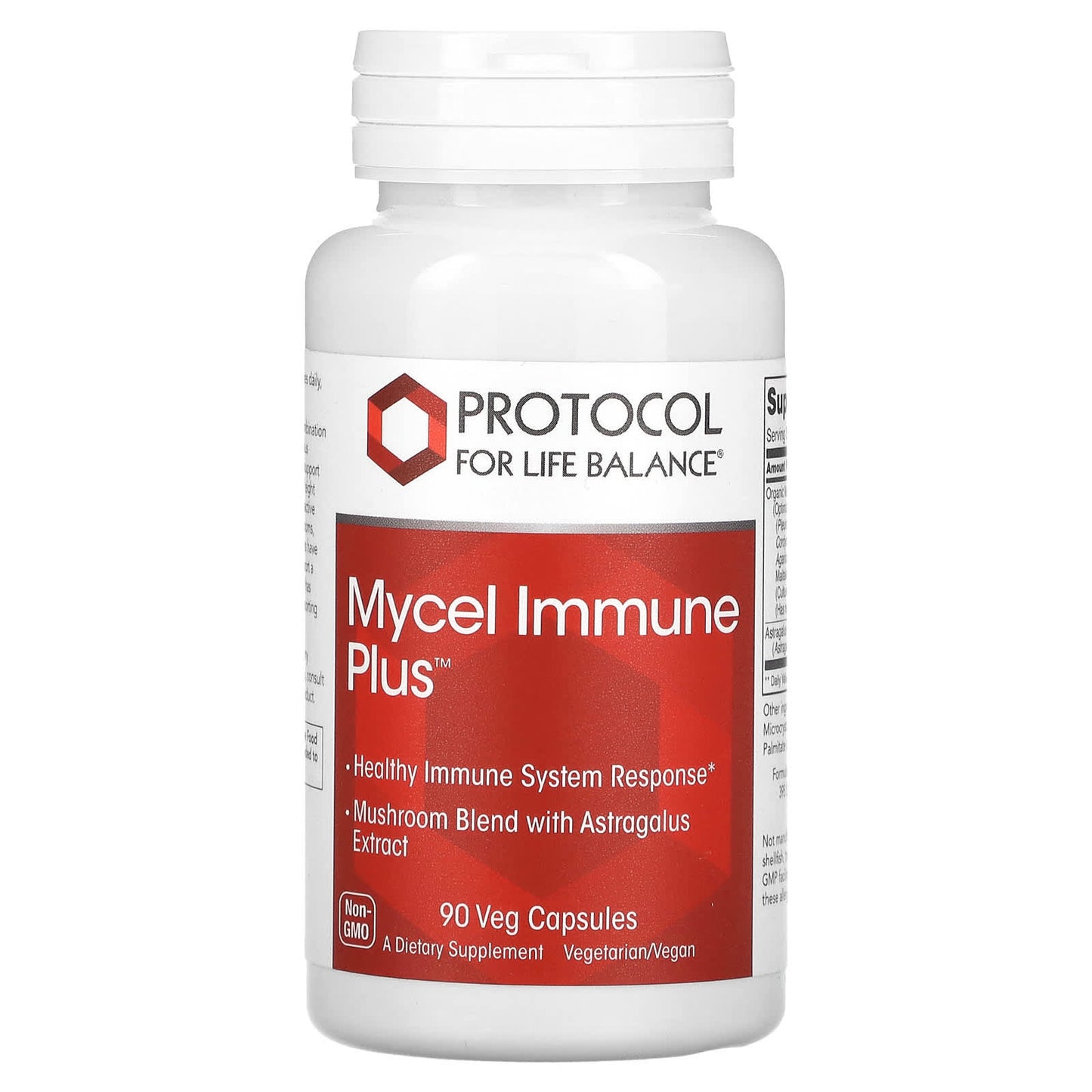 Protocol for Life Balance, Mycel Immune Plus, 90 Veg Capsules - Image 1