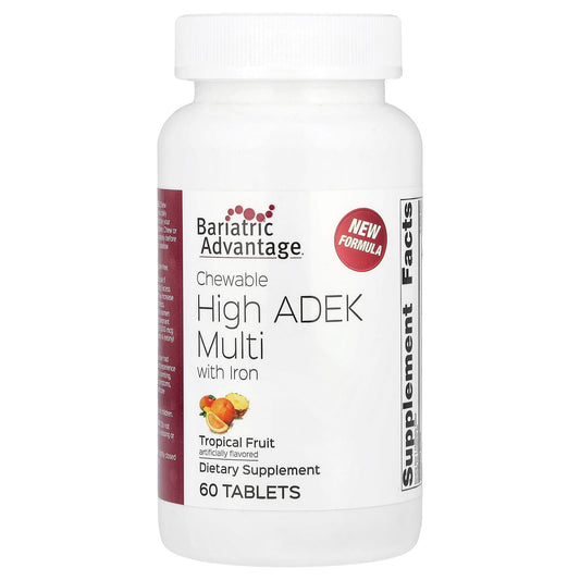 Bariatric Advantage Chewable High ADEK Multi with Iron, 60 Tablets | Tropical Fruit Flavored - Image 1
