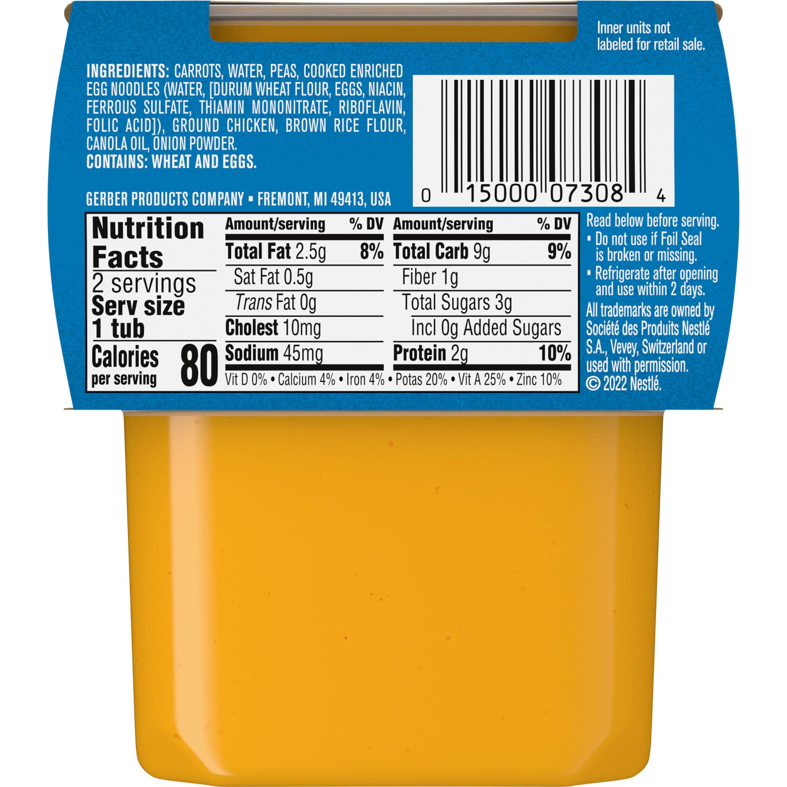 Gerber Power Blend 2nd Foods Chicken Noodle Baby Food, 2 Pack, 4 oz - Image 2