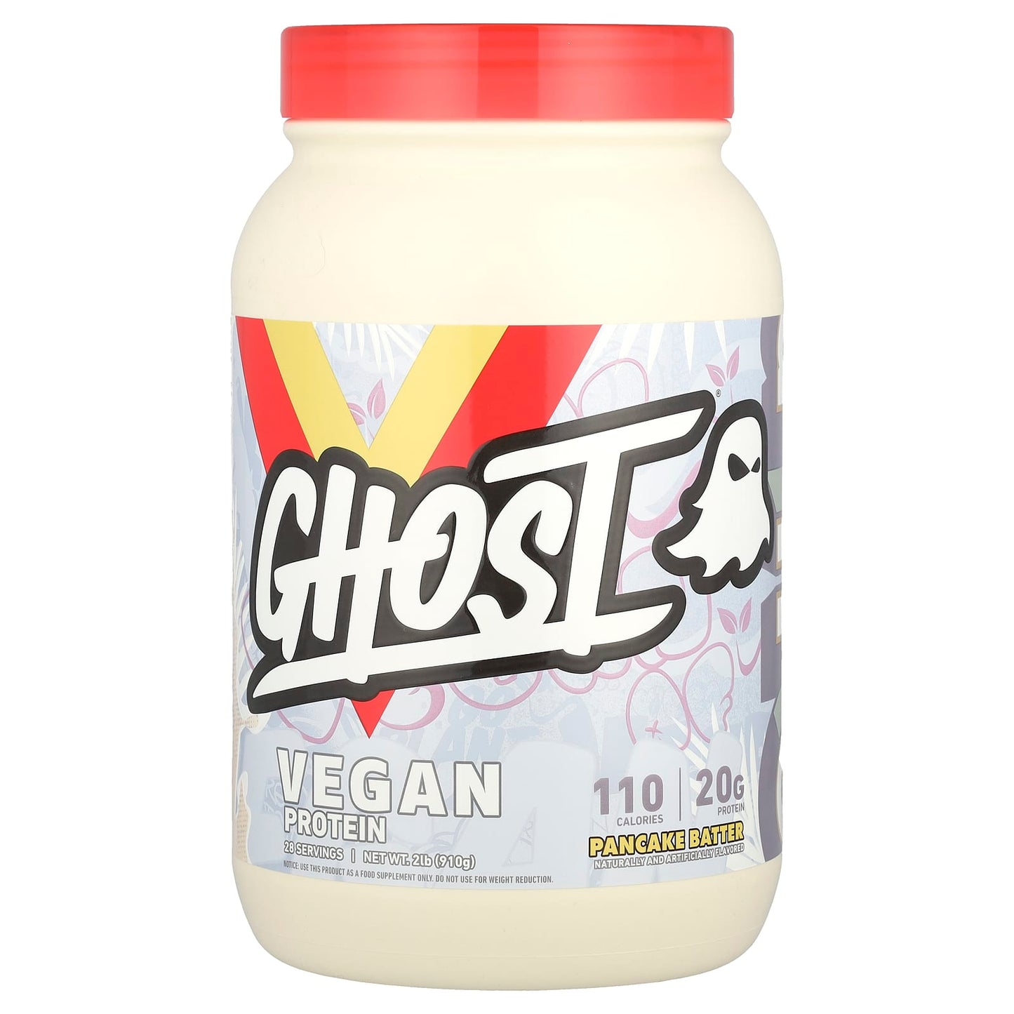 Ghost Vegan Protein Pancake Batter, 2 lbs (910g) - Soy & Gluten Free - Image 1