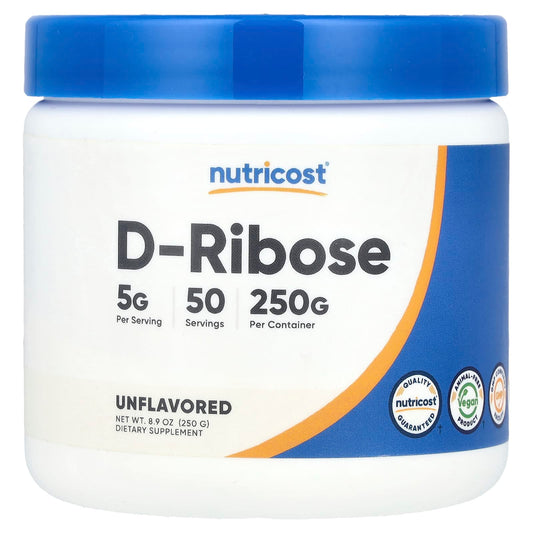 Nutricost, D-Ribose, Unflavored , 8.9 oz (250 g) - Image 1