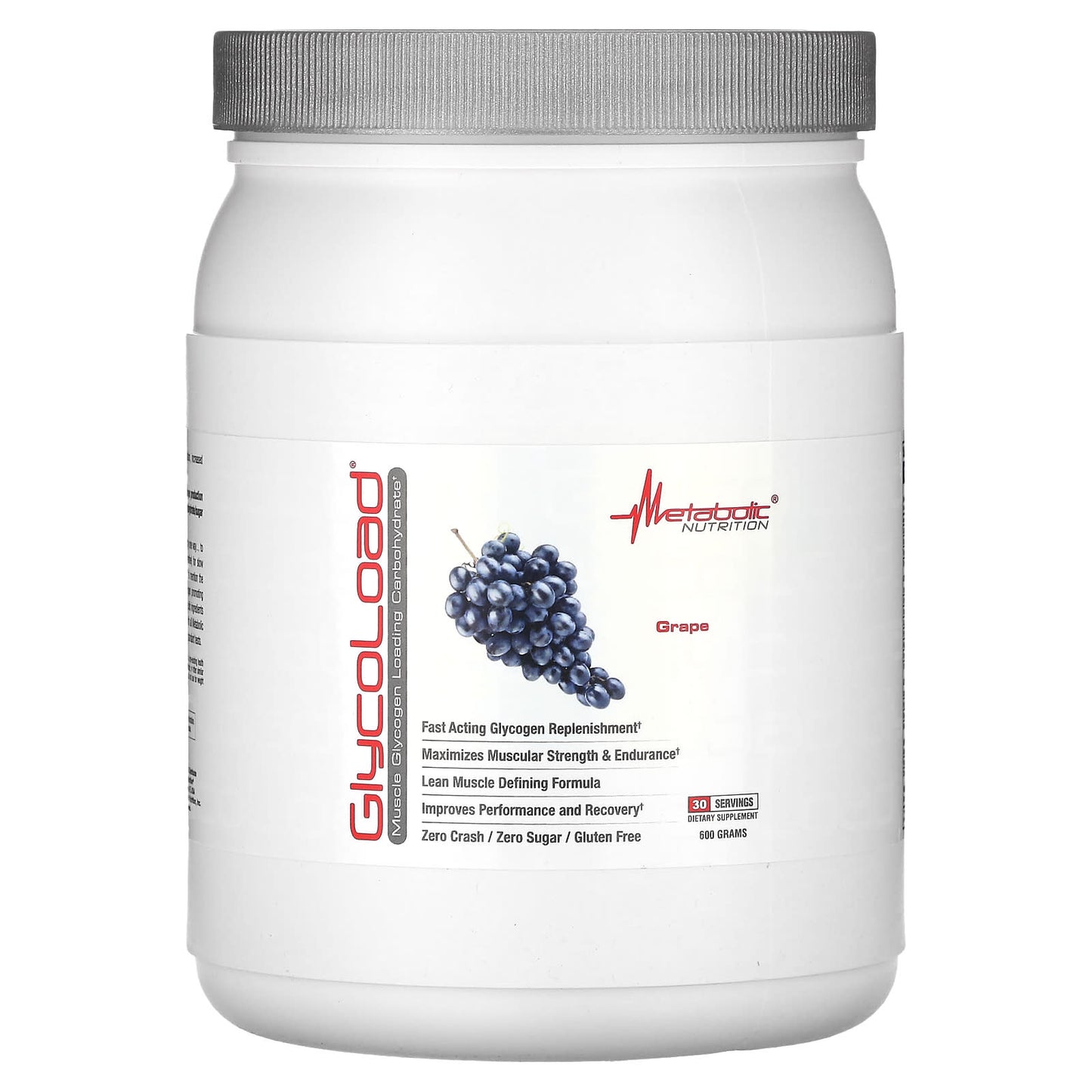 Metabolic Nutrition, GlycoLoad, Grape, 600 g - Image 1