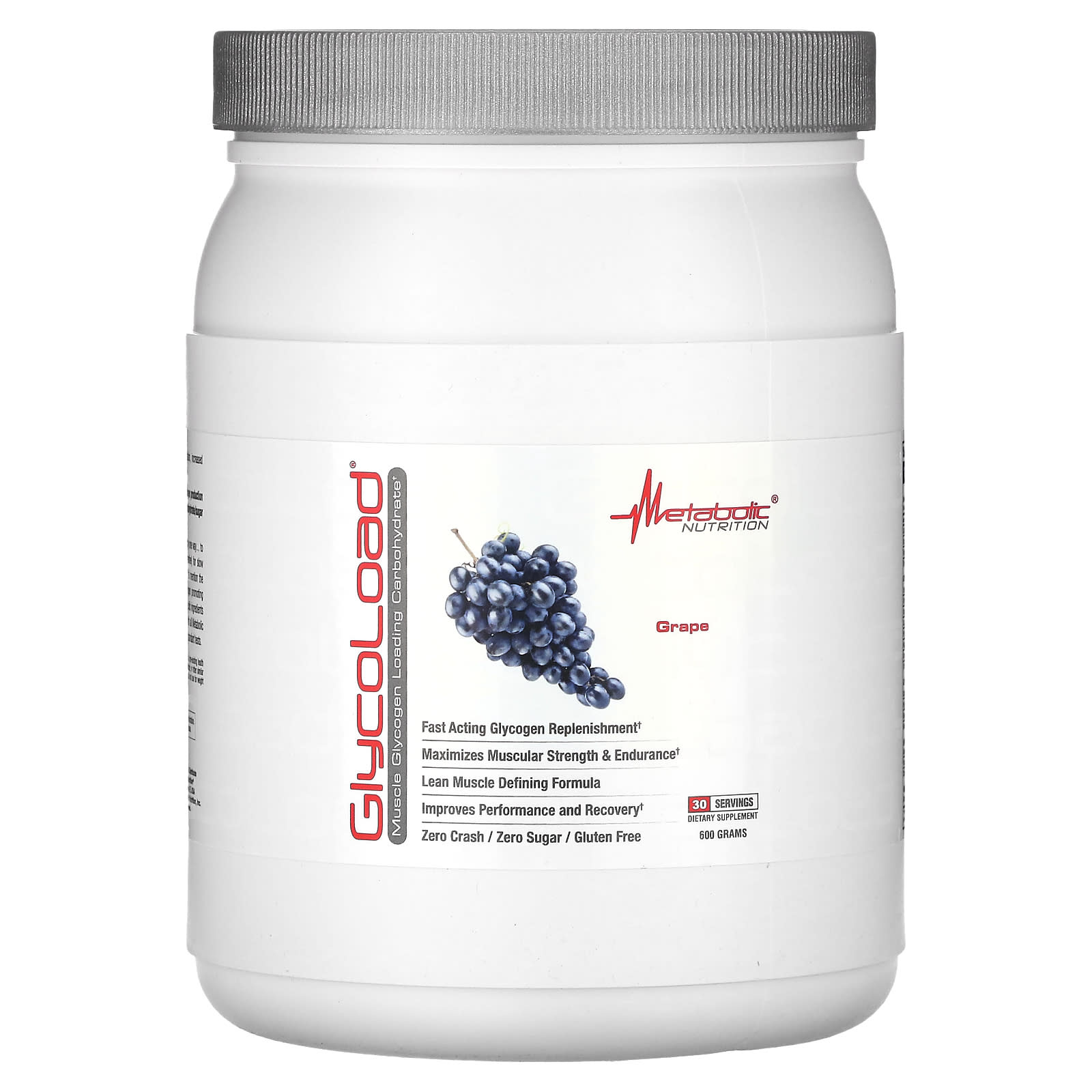 Metabolic Nutrition, GlycoLoad, Grape, 600 g - Image 1