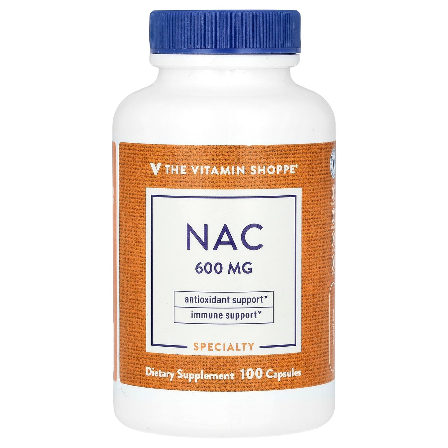 The Vitamin Shoppe, NAC, 600 mg, 100 Capsules - Image 1