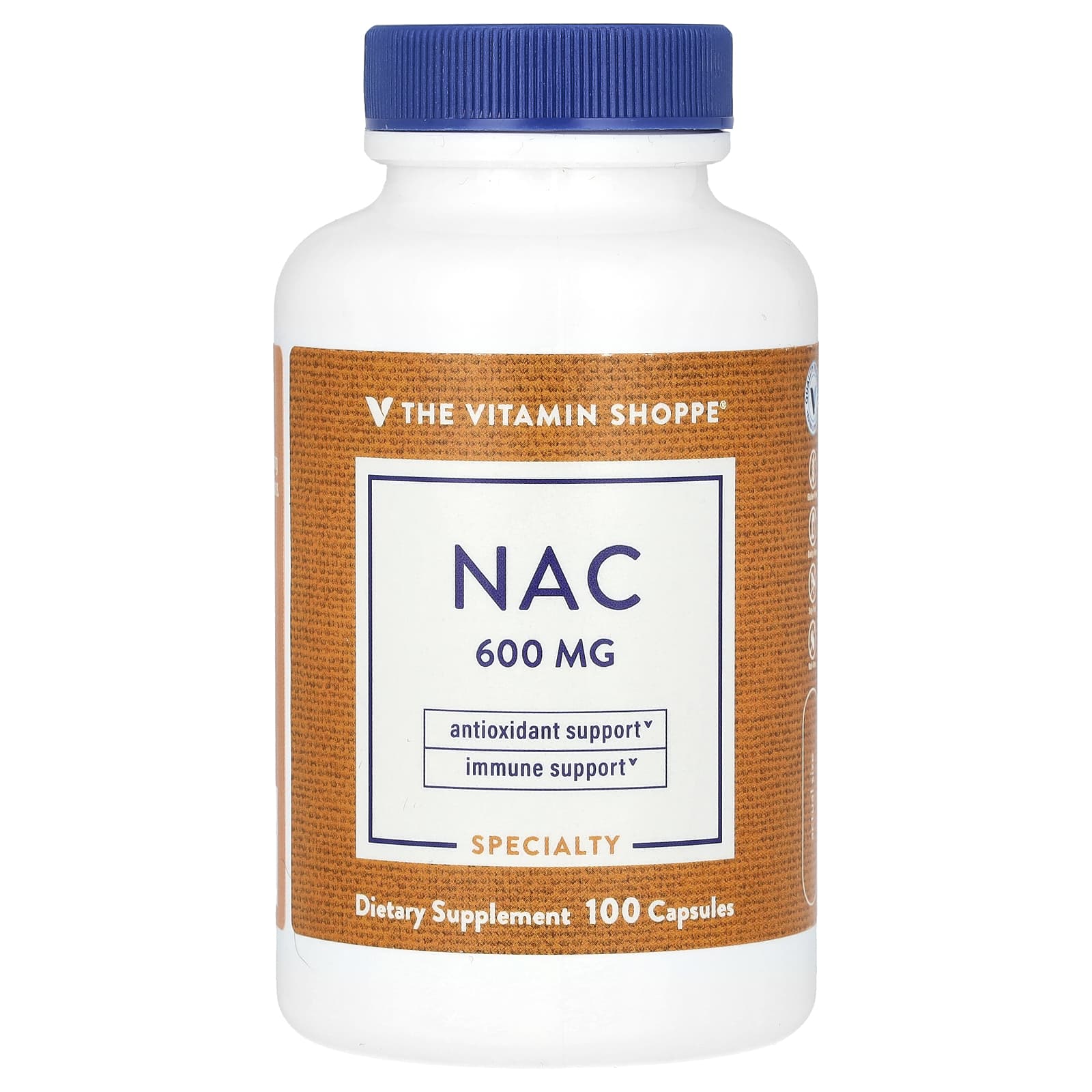 The Vitamin Shoppe, NAC, 600 mg, 100 Capsules - Image 1