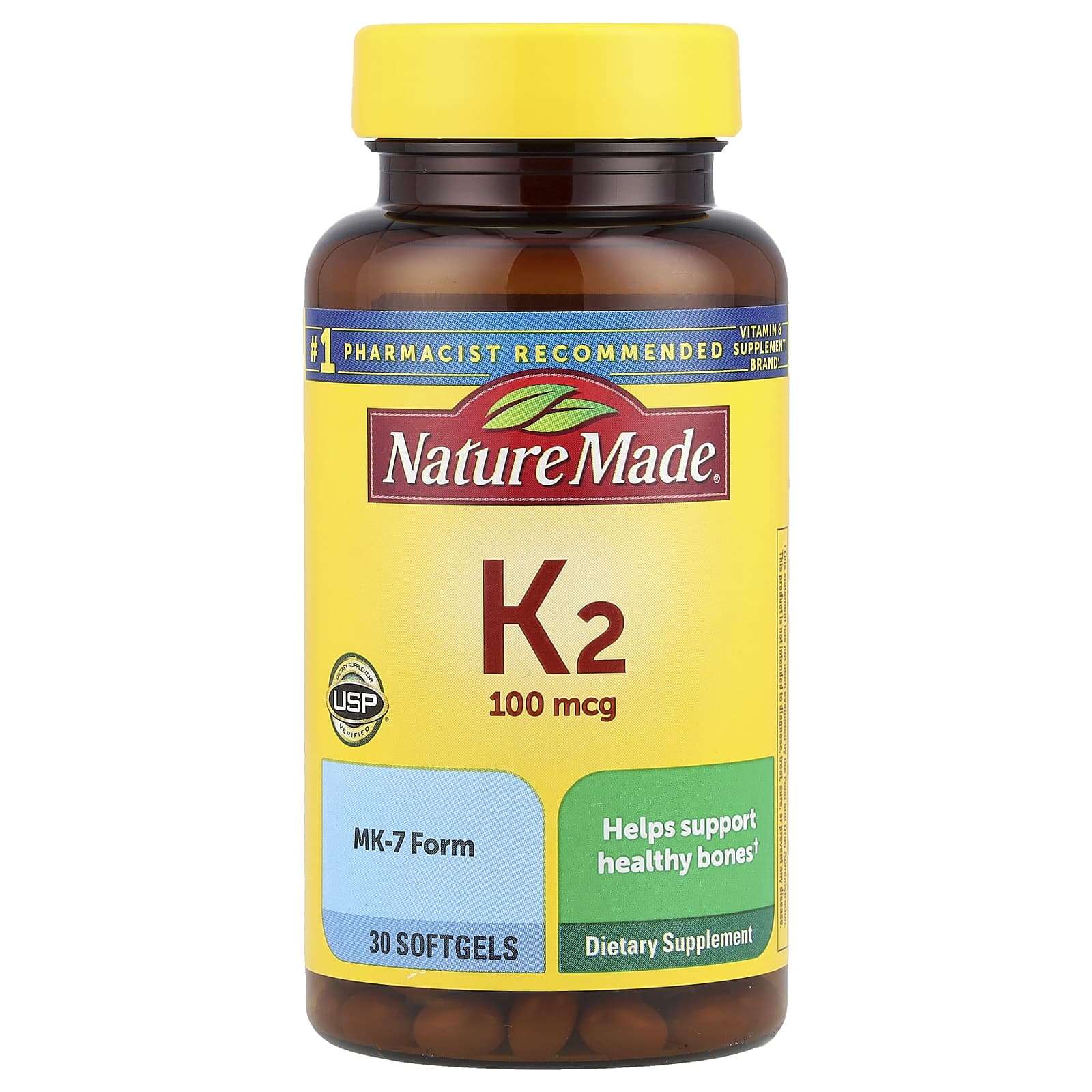 Nature Made, Vitamin K2, 100 mcg, 30 Softgels - Image 1