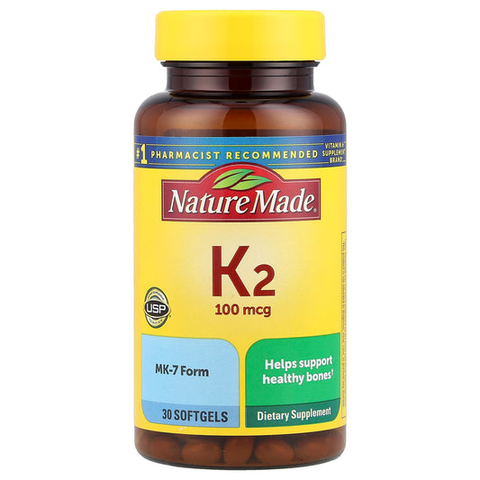 Nature Made, Vitamin K2, 100 mcg, 30 Softgels - Image 1