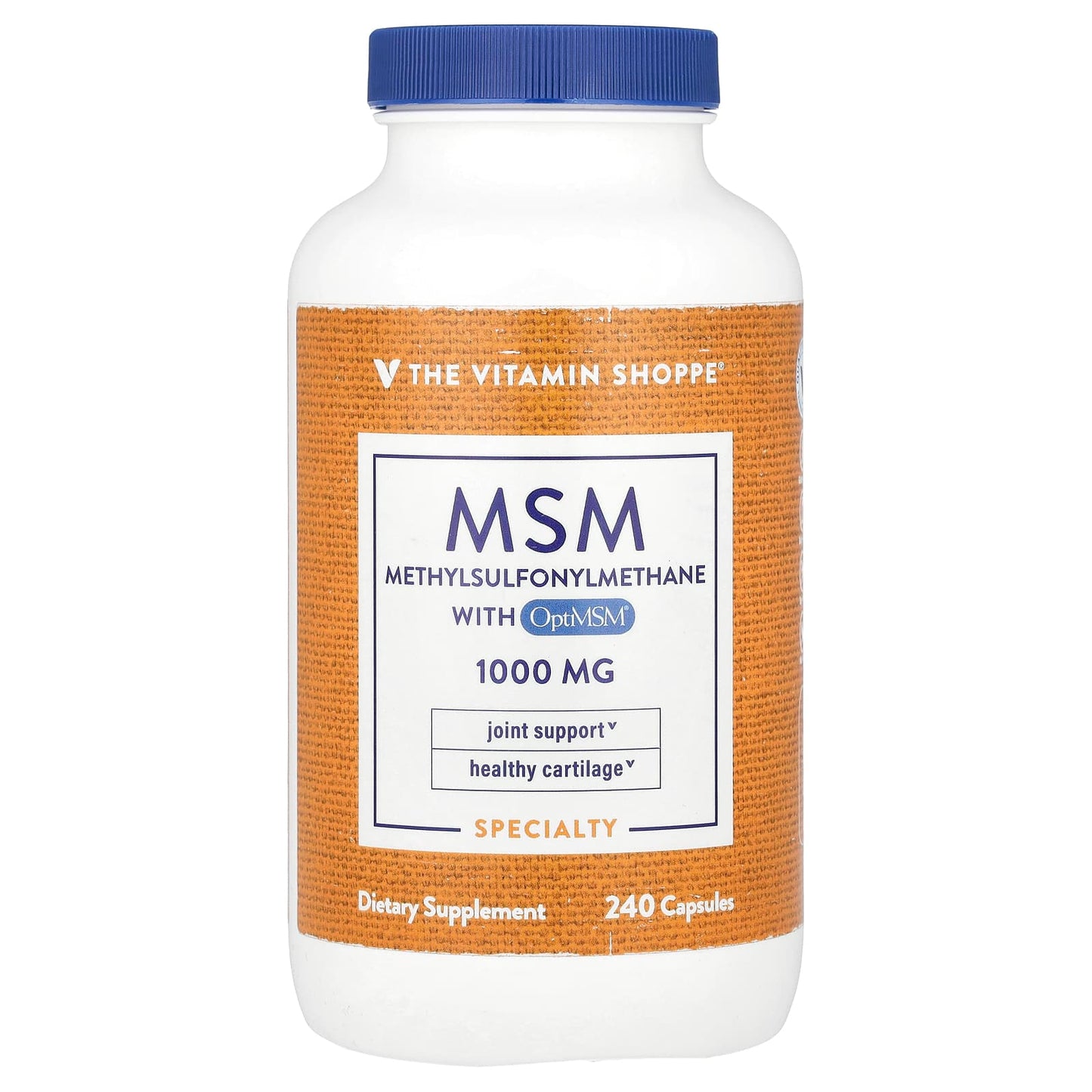 The Vitamin Shoppe, MSM With OptiMSM®, 1,000 mg, 240 Capsules