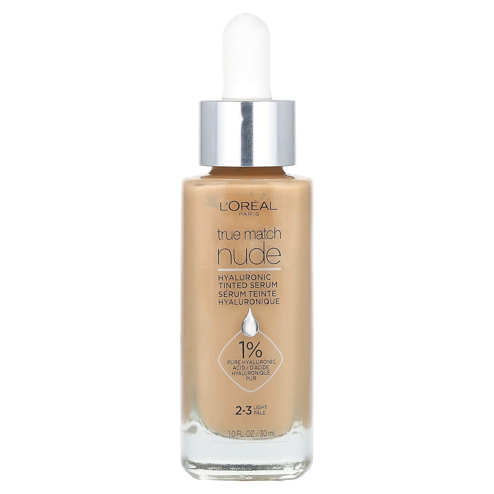 L'Oréal, True Match, Nude, Hyaluronic Tinted Serum, 2-3 Light, 1 fl oz (30 ml) - Image 1