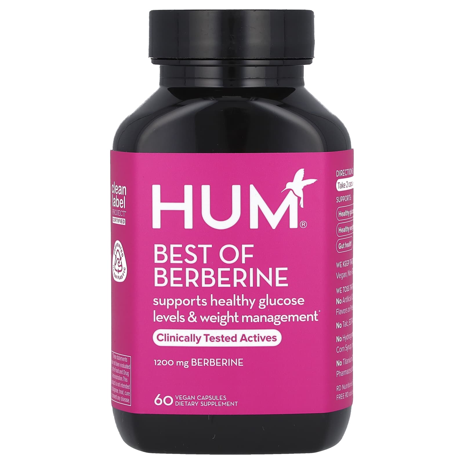 Berberine Supplement for Healthy Glucose & Weight Management - 60 Vegan Capsules - Image 1